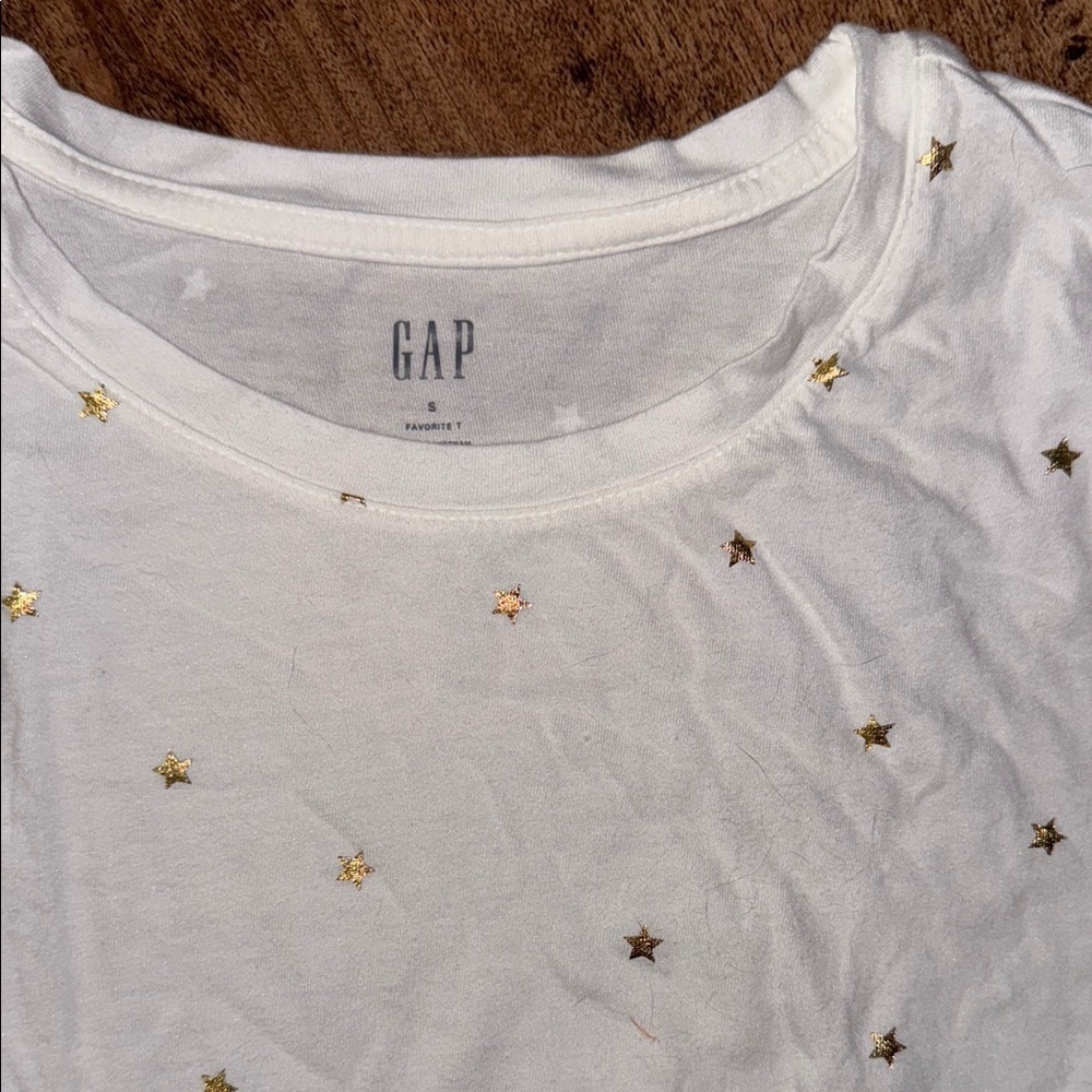 GAP White Fitted Short Sleeve Favorite T-shirt - Picture 3 of 3
